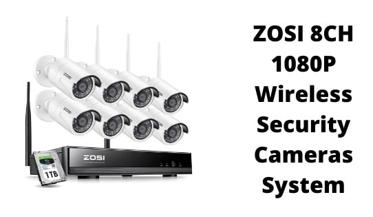 ZOSI 8CH 1080P Wireless Security Cameras System