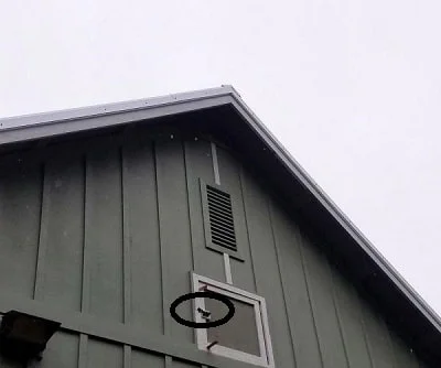 Hide CCTV Wires in Gable Vent Hide CCTV Wires in Gable Vent