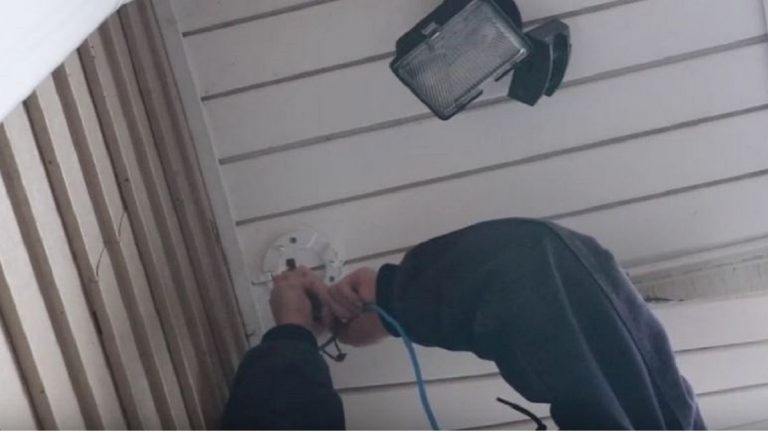 Run Wire Through Soffit Run Wire Through Soffit