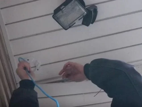 Run wire through attic Run wire through attic