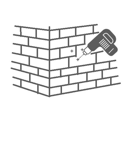 Use Hammer Drill to Make Holes Use Hammer Drill to Make Holes