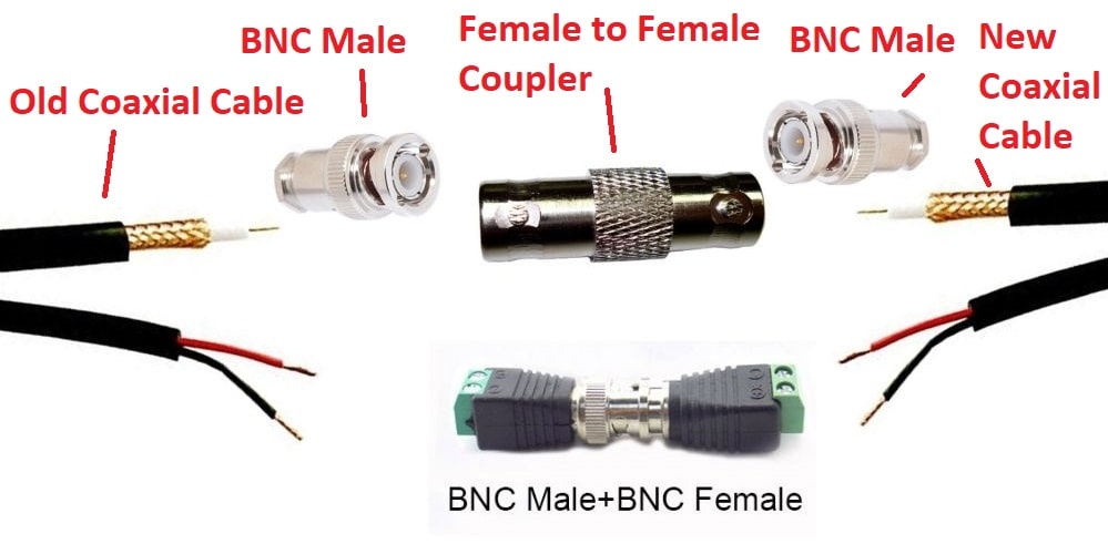 Fix Coaxial Cable wire splicing by using BNC coupler Fix Coaxial Cable wire splicing by using BNC coupler