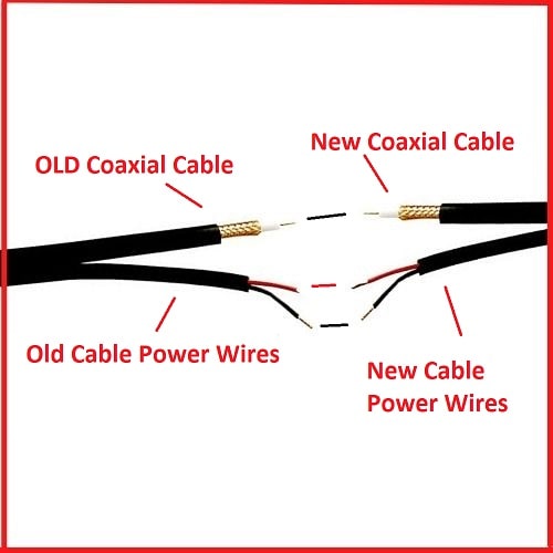wiring diagram splicing security camera wires- Coaxial Cable