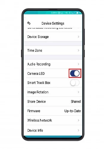 Turn Off the Infrared Lights from Mobile App or the Viewing Software Turn Off the Infrared Lights from Mobile App or the Viewing Software