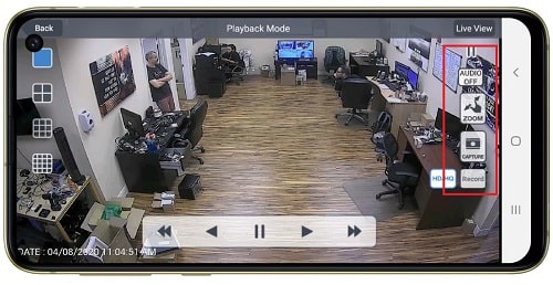 Use App for freezing security camera footage Use App for freezing security camera footage