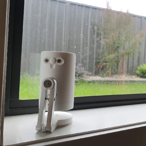 Set the Security Camera behind the Window Set the Security Camera behind the Window