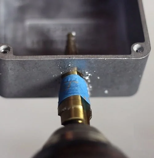 Drill holes for the junction box screws Drill holes for the junction box screws