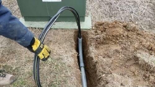 burying security camera wires underground
