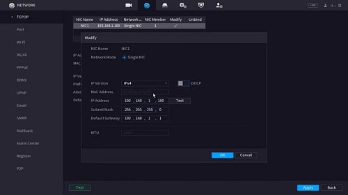 Assign IP for the first NVR