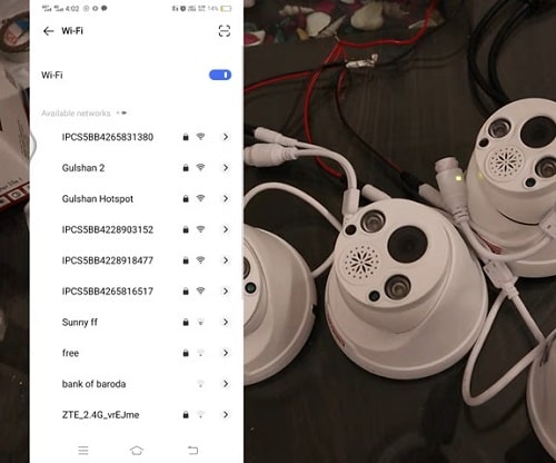Connecting to IP camera WiFi signal