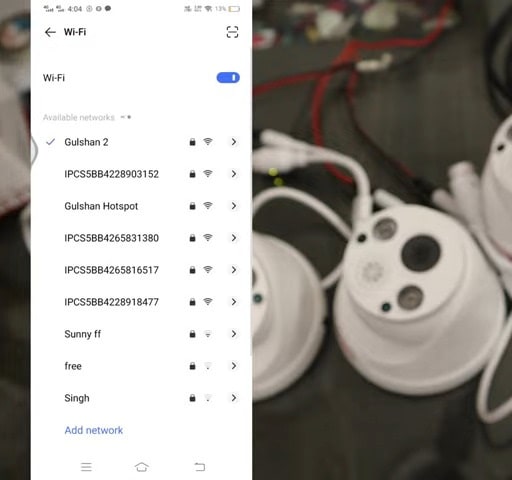 Linking the WiFi camera to router wifi signal