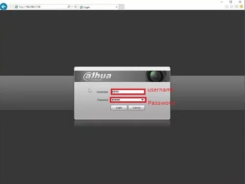 Login to WiFi camera main page from PC Login to WiFi camera main page from PC