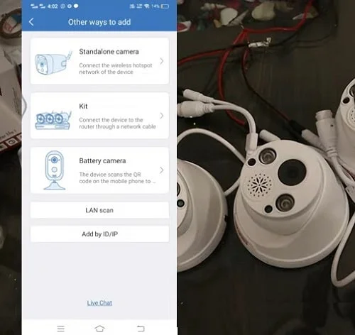 Select your device model from the apps main page Select your device model from the app's main page