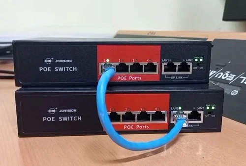 combine two poe switches before connecting them to NVR