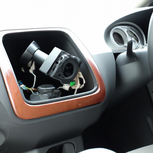 hide mini camera inside car tablo